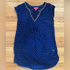 Lilly Pulitzer for Target Blue Swim Coverup small